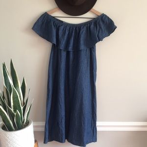 ✨Denim Off The Shoulder Dress✨